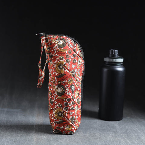 Red Handmade Cotton 1L Water Bottle Cover