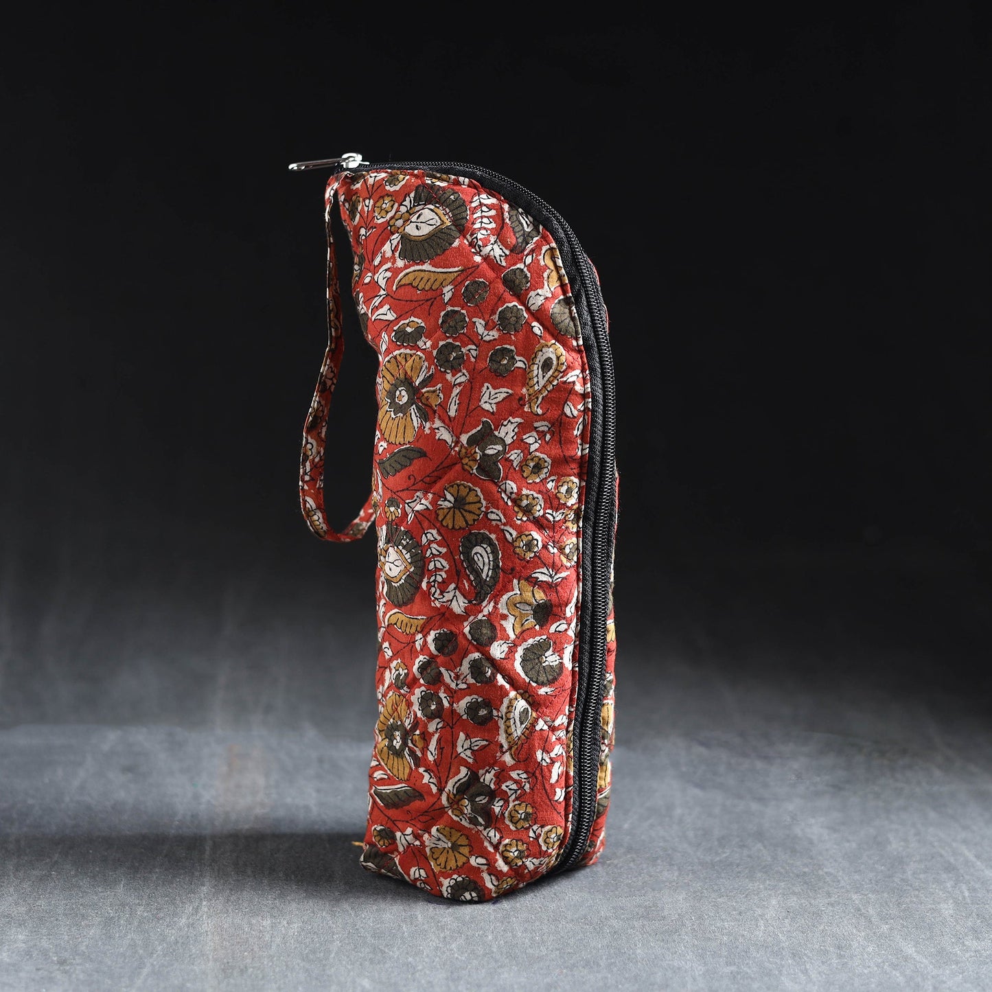 Red Handmade Cotton 1L Water Bottle Cover