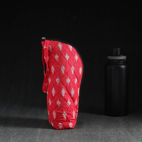Red Handmade Cotton 1L Water Bottle Cover