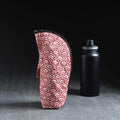 Red Handmade Cotton 1L Water Bottle Cover