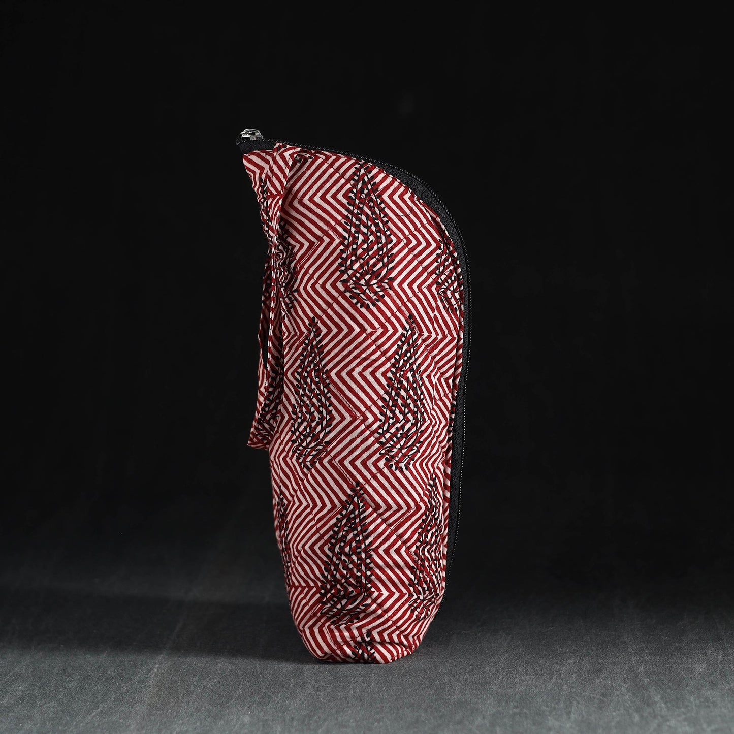 Red Handmade Cotton 1L Water Bottle Cover