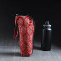 Red Handmade Cotton 1L Water Bottle Cover