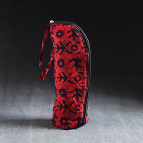 Red Handmade Cotton 1L Water Bottle Cover