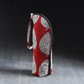 Red Handmade Cotton 1L Water Bottle Cover