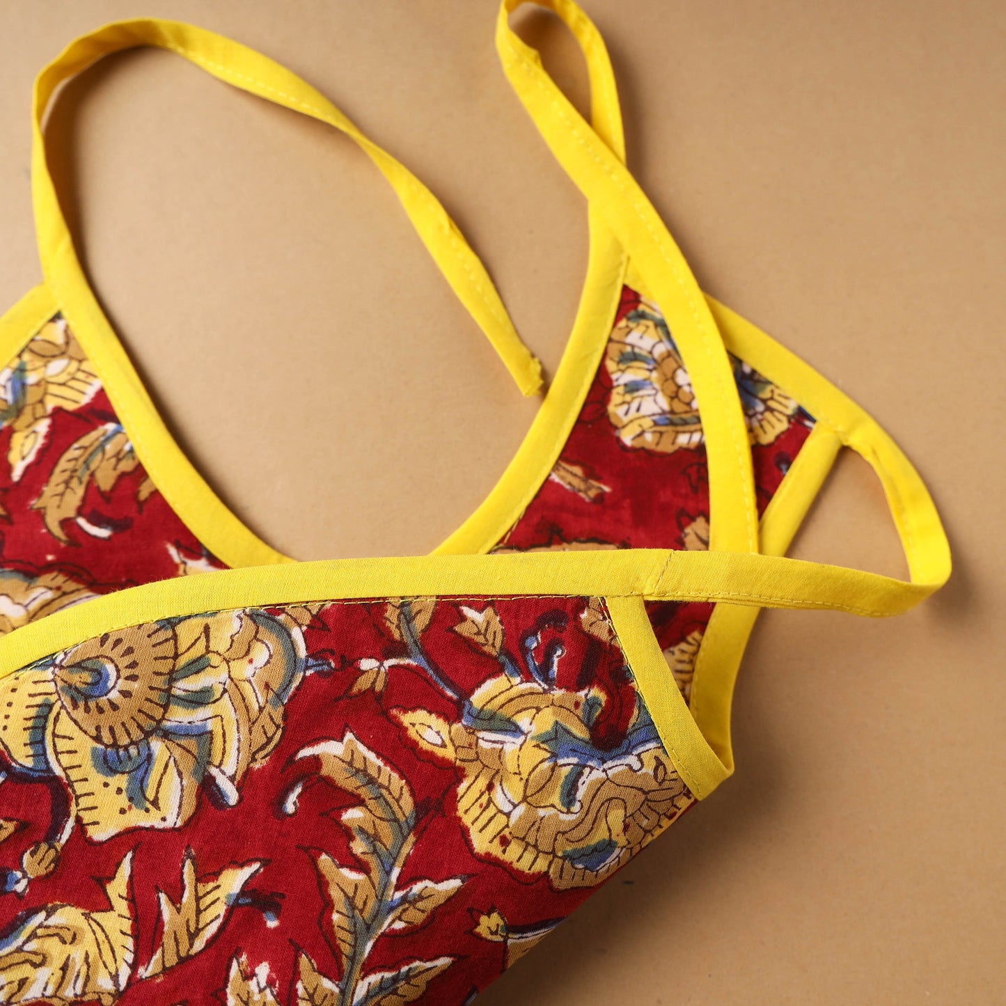 Buy Red Handmade Cotton Baby Bib