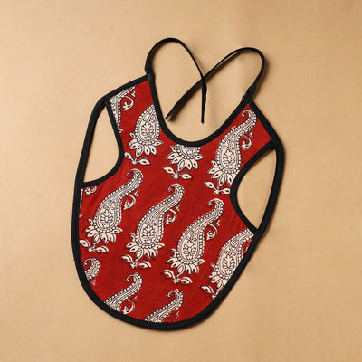 Red Handmade Cotton Baby Bib