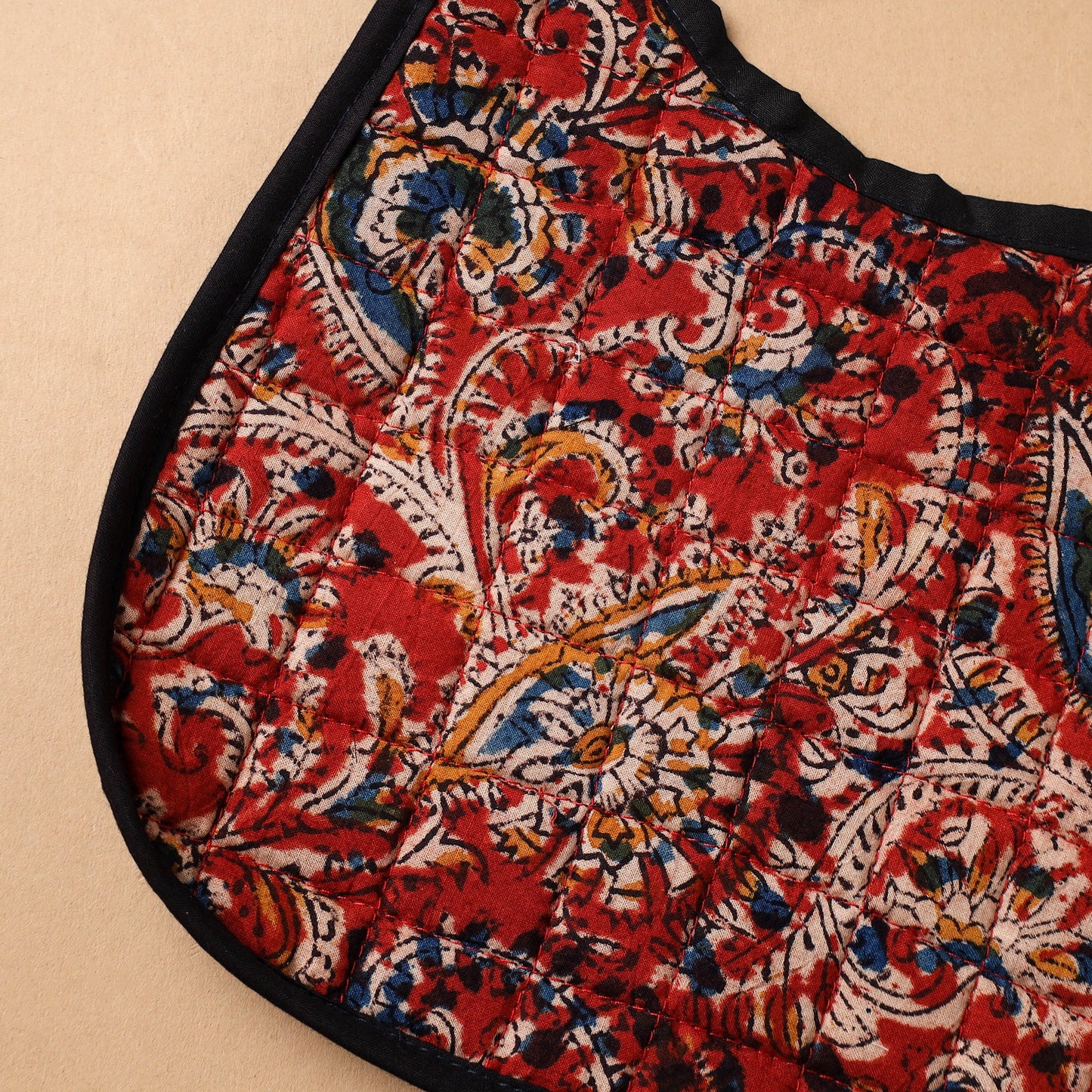 Red Handmade Cotton Baby Bib