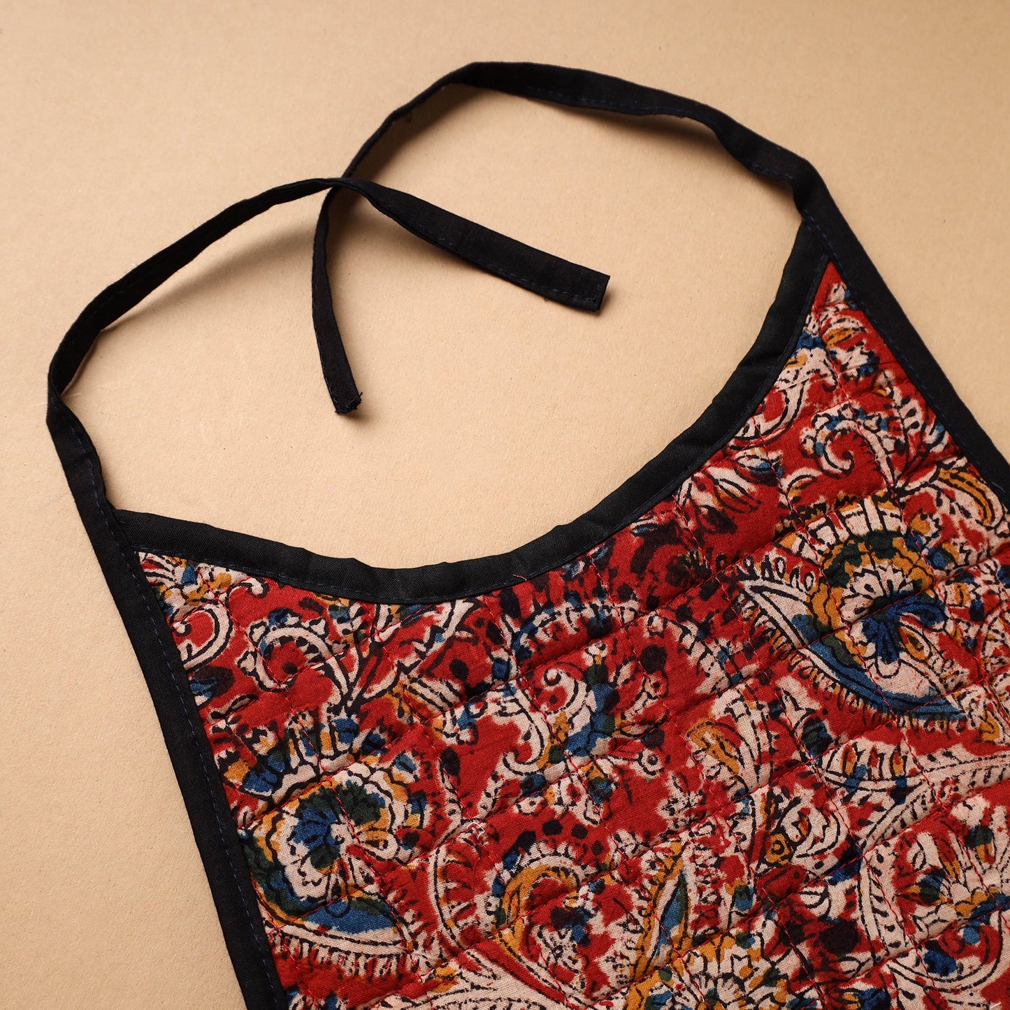 Red Handmade Cotton Baby Bib