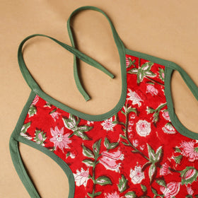 Red Handmade Cotton Baby Bib