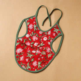 Red Handmade Cotton Baby Bib