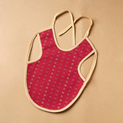 Red Handmade Cotton Baby Bib