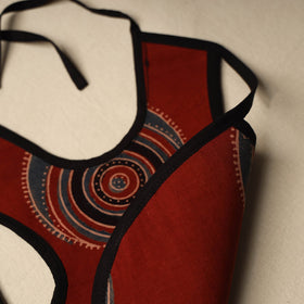 Red Handmade Cotton Baby Bib