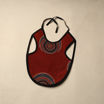 Red Handmade Cotton Baby Bib