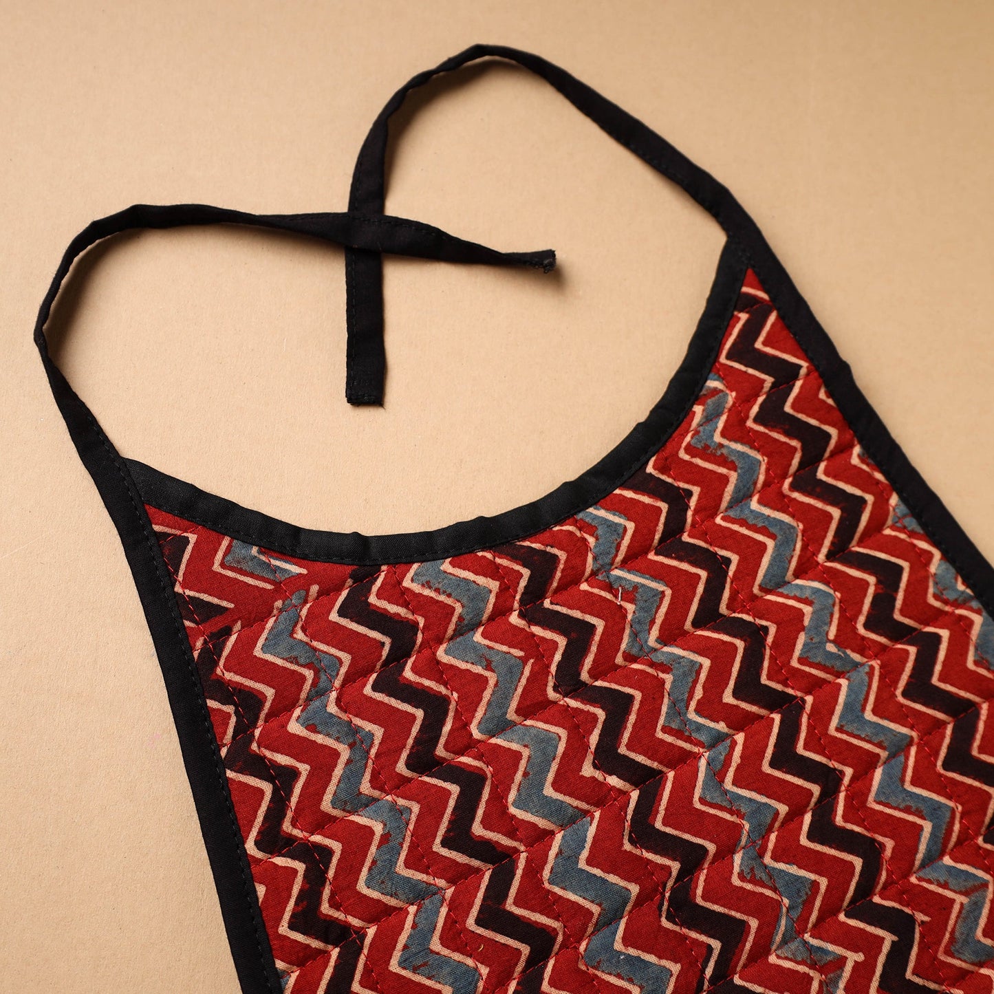 Red Handmade Cotton Baby Bib