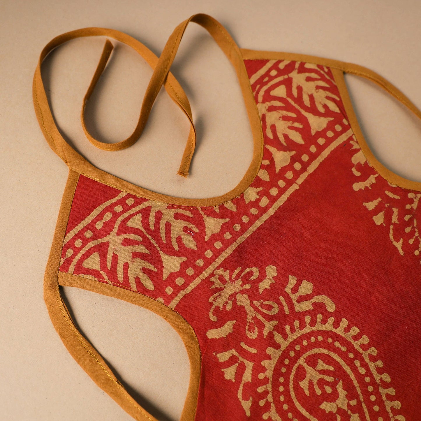 Buy Red Handmade Cotton Baby Bib