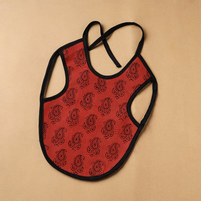 Red Handmade Cotton Baby Bib
