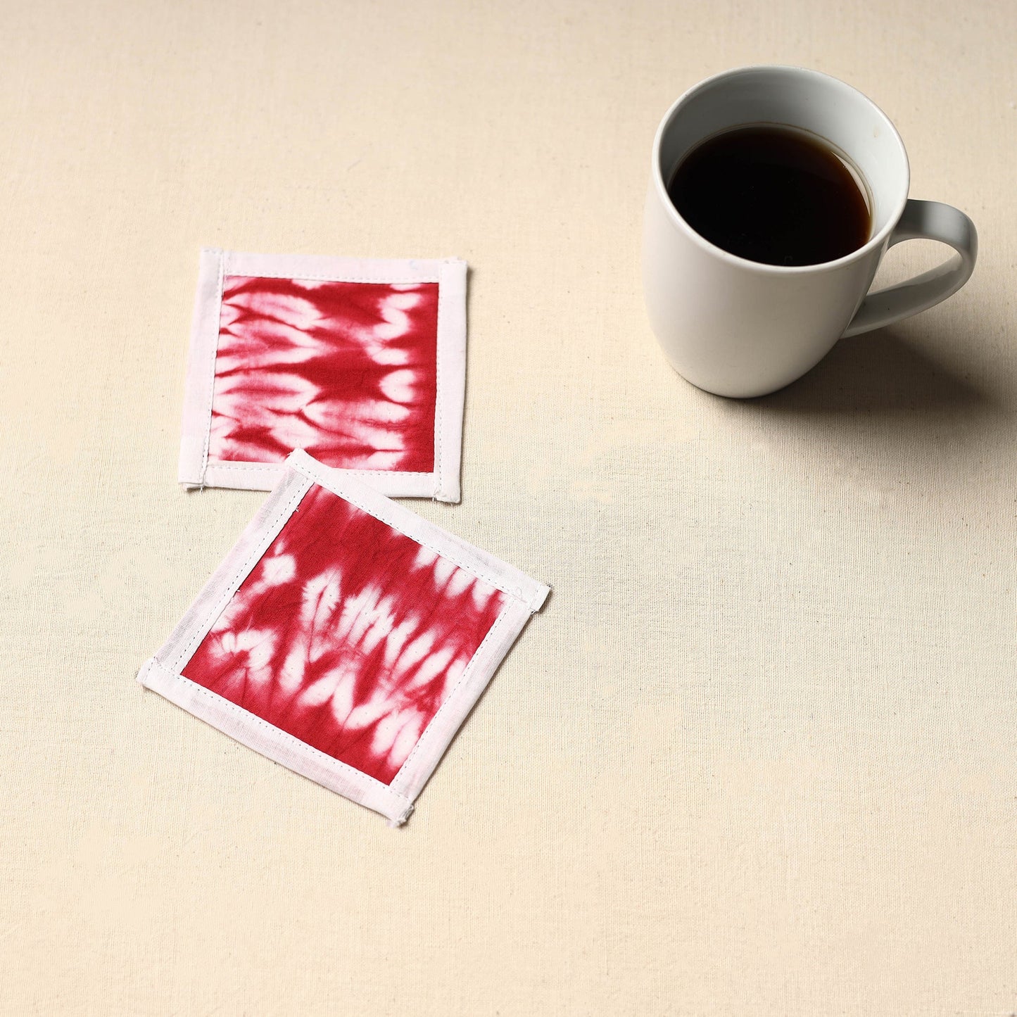 Blue Handmade Cotton Coasters (Set of 2)