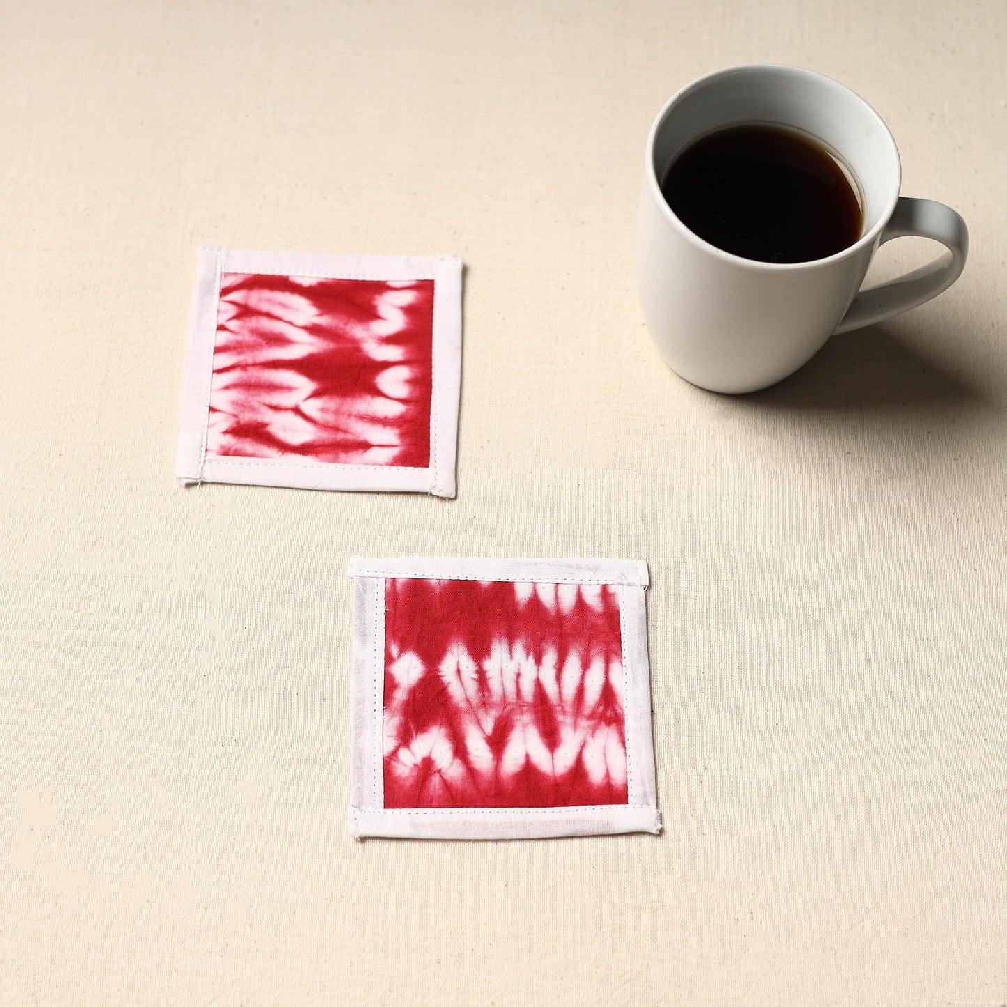 Blue Handmade Cotton Coasters (Set of 2)