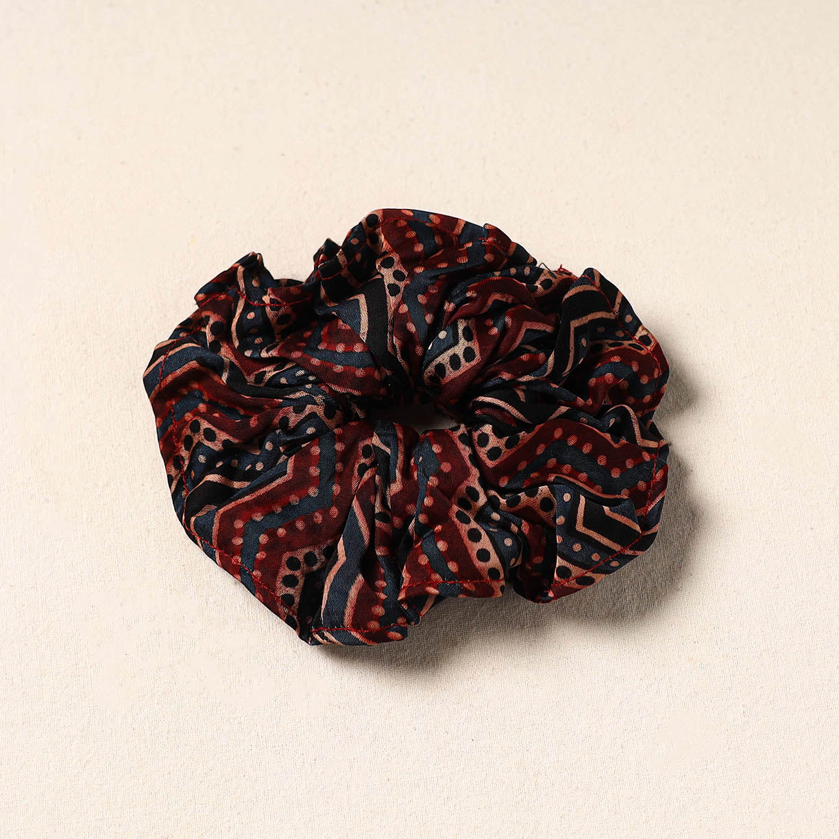 Red Handmade Cotton Elastic Rubber Band/Scrunchie
