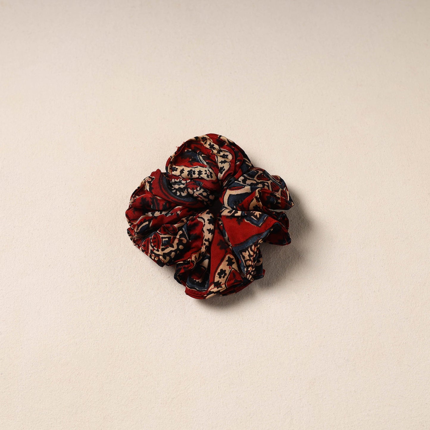 Red Handmade Cotton Elastic Rubber Band/Scrunchie