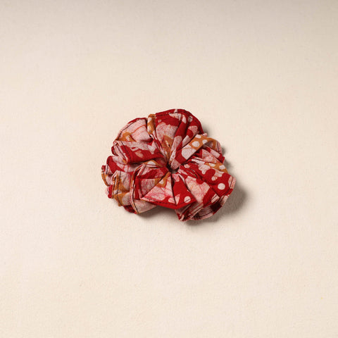 Red Handmade Cotton Elastic Rubber Band/Scrunchie