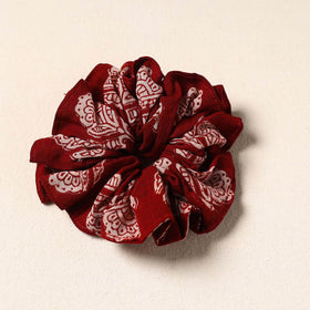 Red Handmade Cotton Elastic Rubber Band/Scrunchie