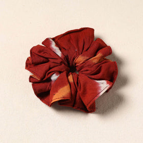 red Handmade Cotton Elastic Rubber Band/Scrunchie