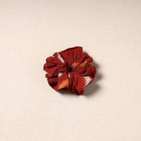 red Handmade Cotton Elastic Rubber Band/Scrunchie