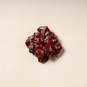 Red Handmade Cotton Elastic Rubber Band/Scrunchie
