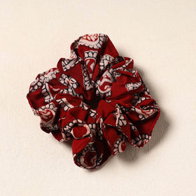 Red Handmade Cotton Elastic Rubber Band/Scrunchie