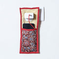 Red Handmade Cotton Fabric Mobile Charging Holder 