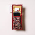 Red Handmade Cotton Fabric Mobile Charging Holder 