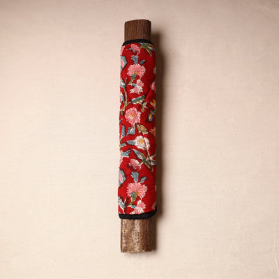 Red - handmade cotton fridge handle cover 04 - handcrafted