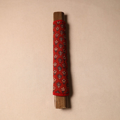 Red - handmade cotton fridge handle cover 45 - handcrafted