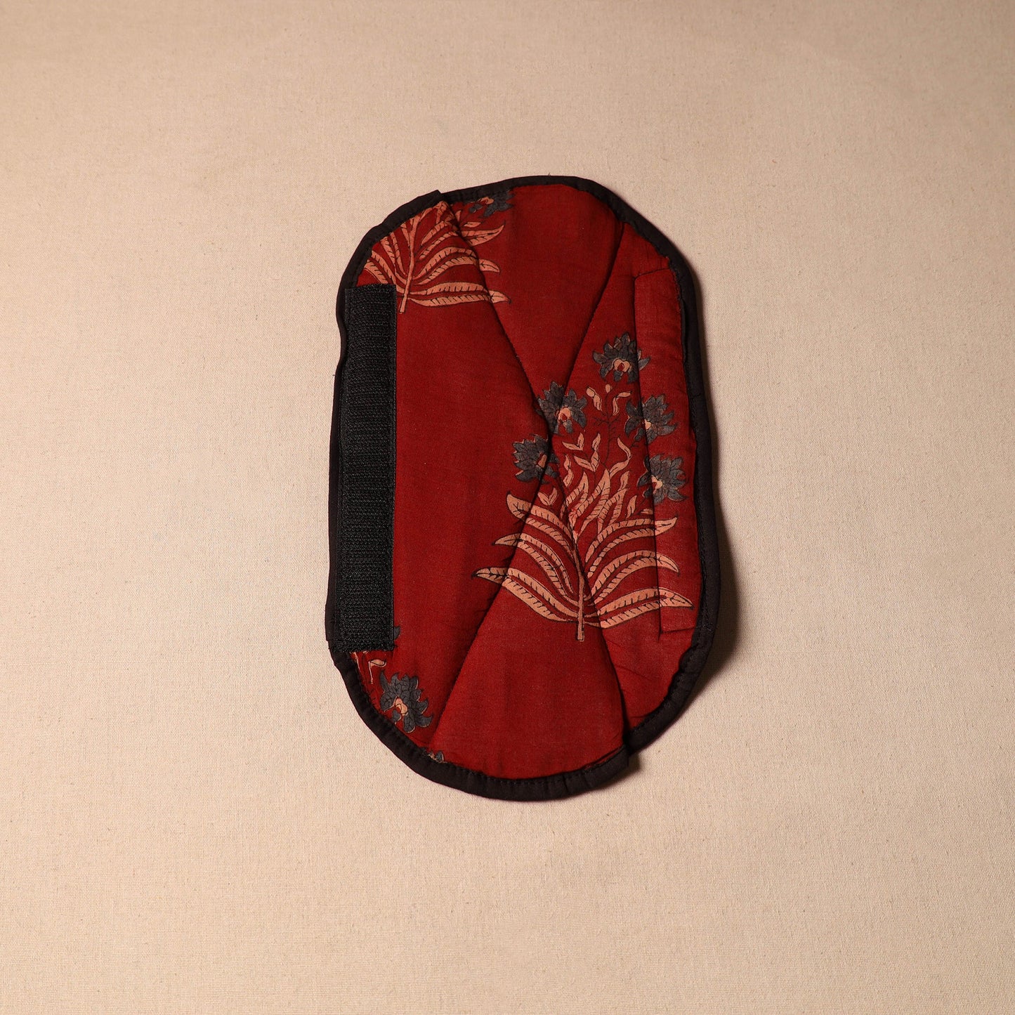 Red - handmade cotton fridge handle cover 46 - handcrafted