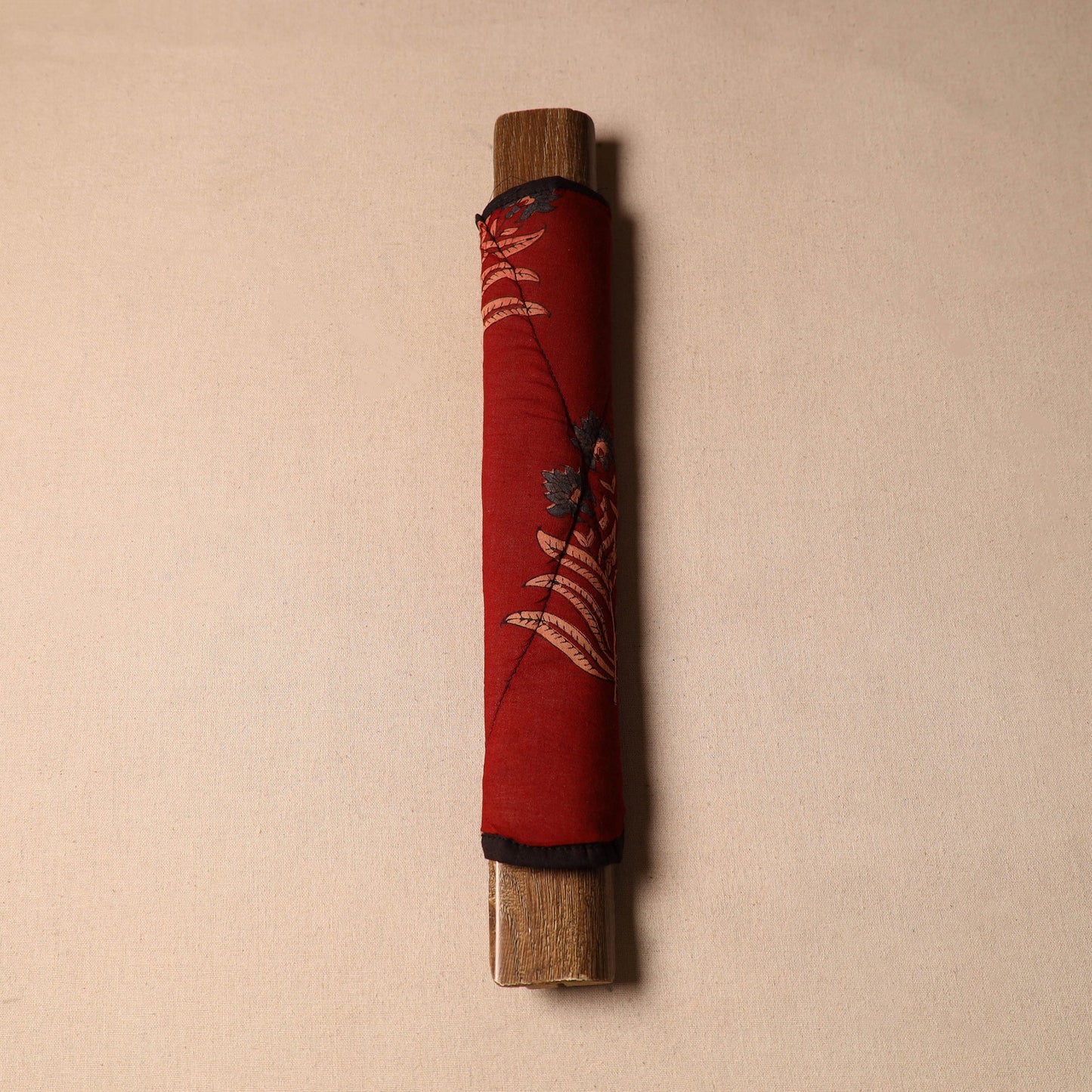 Red - handmade cotton fridge handle cover 46 - handcrafted