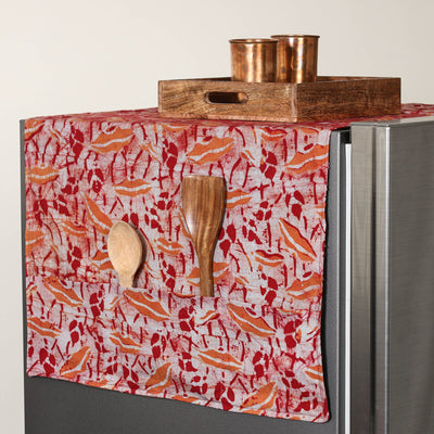 Buy Handmade Cotton Fridge Top Cover with Multiple Pockets 06 Online l iTokri.com