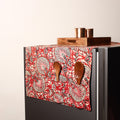 Red - handmade cotton fridge top cover with multiple
