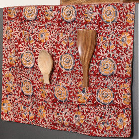 Red - handmade cotton fridge top cover with multiple