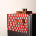 Red - handmade cotton fridge top cover with multiple