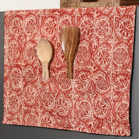 Red - handmade cotton fridge top cover with multiple