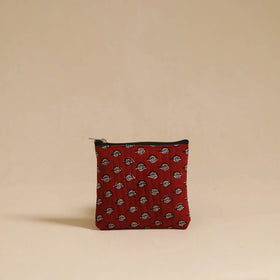 Buy Red Handmade Cotton Utility Pouch Set