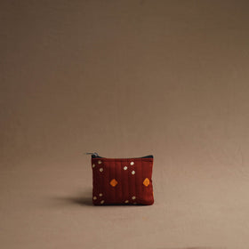 Red - handmade cotton multipurpose utility pouches (set