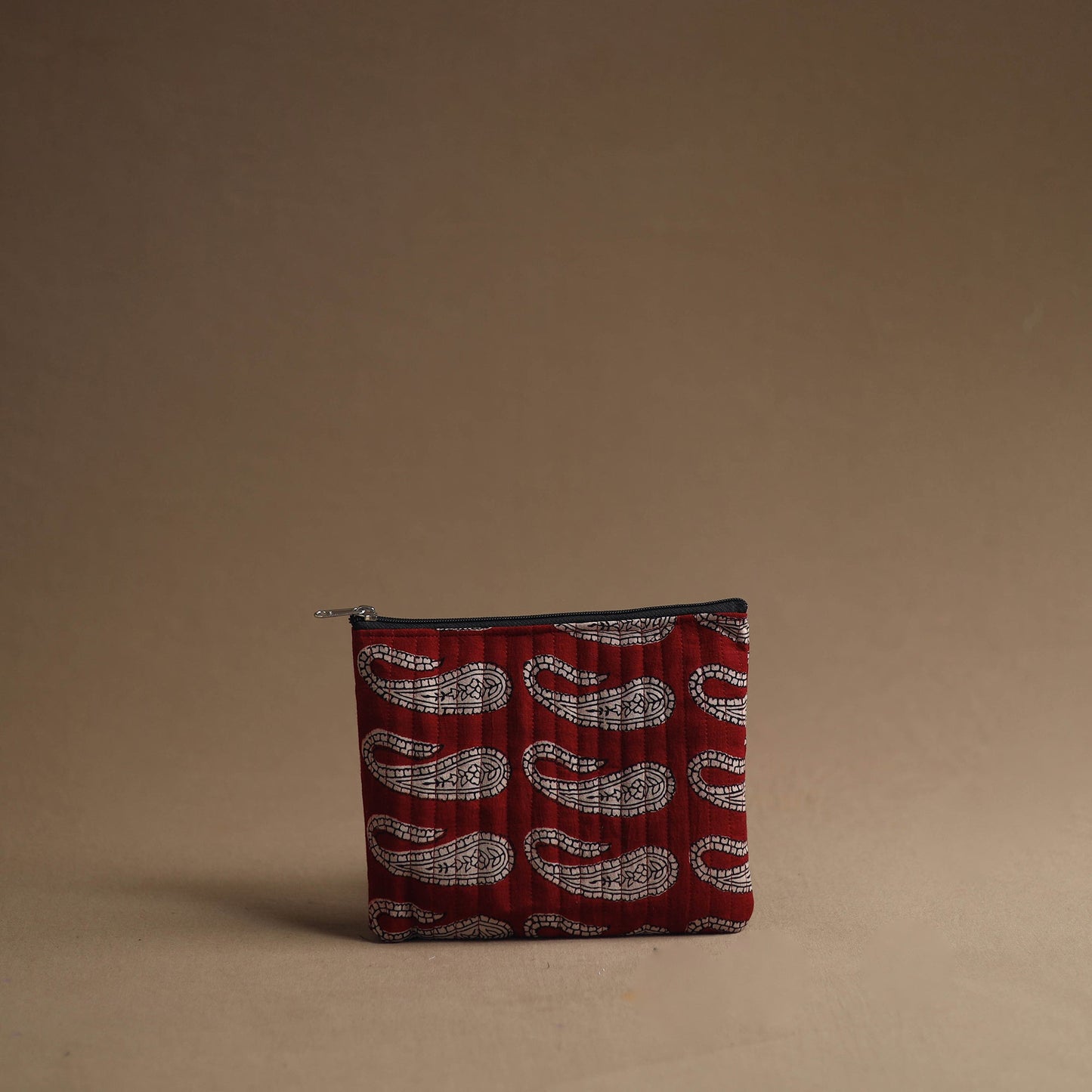 Red - handmade cotton multipurpose utility pouches (set
