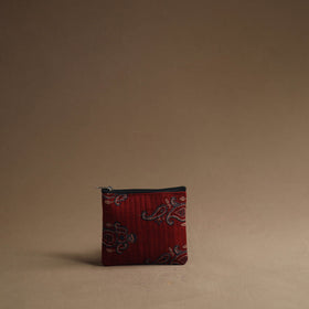 Red - handmade cotton multipurpose utility pouches (set