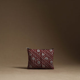 Red - handmade cotton multipurpose utility pouches (set