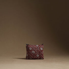 Red - handmade cotton multipurpose utility pouches (set