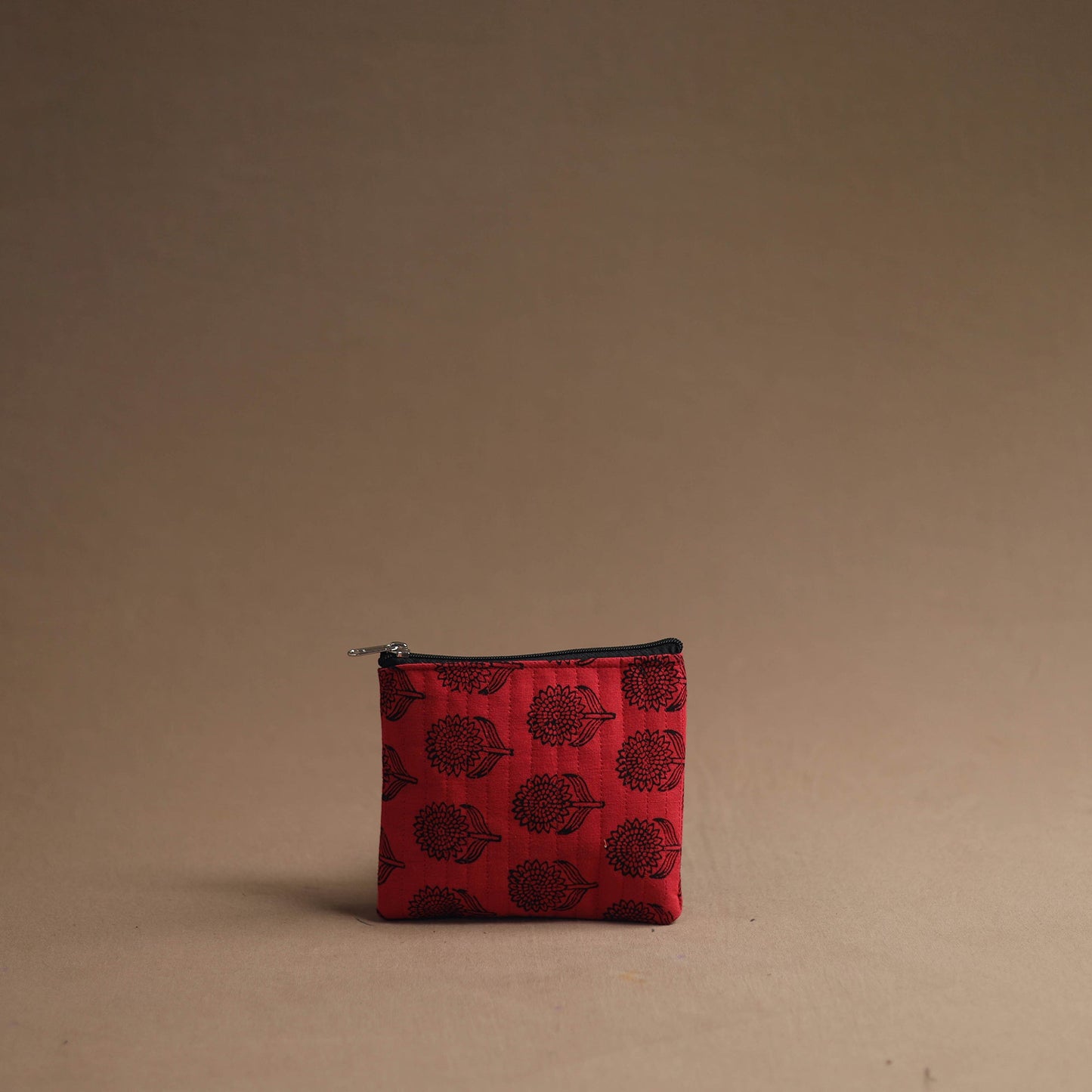 Red - handmade cotton multipurpose utility pouches (set