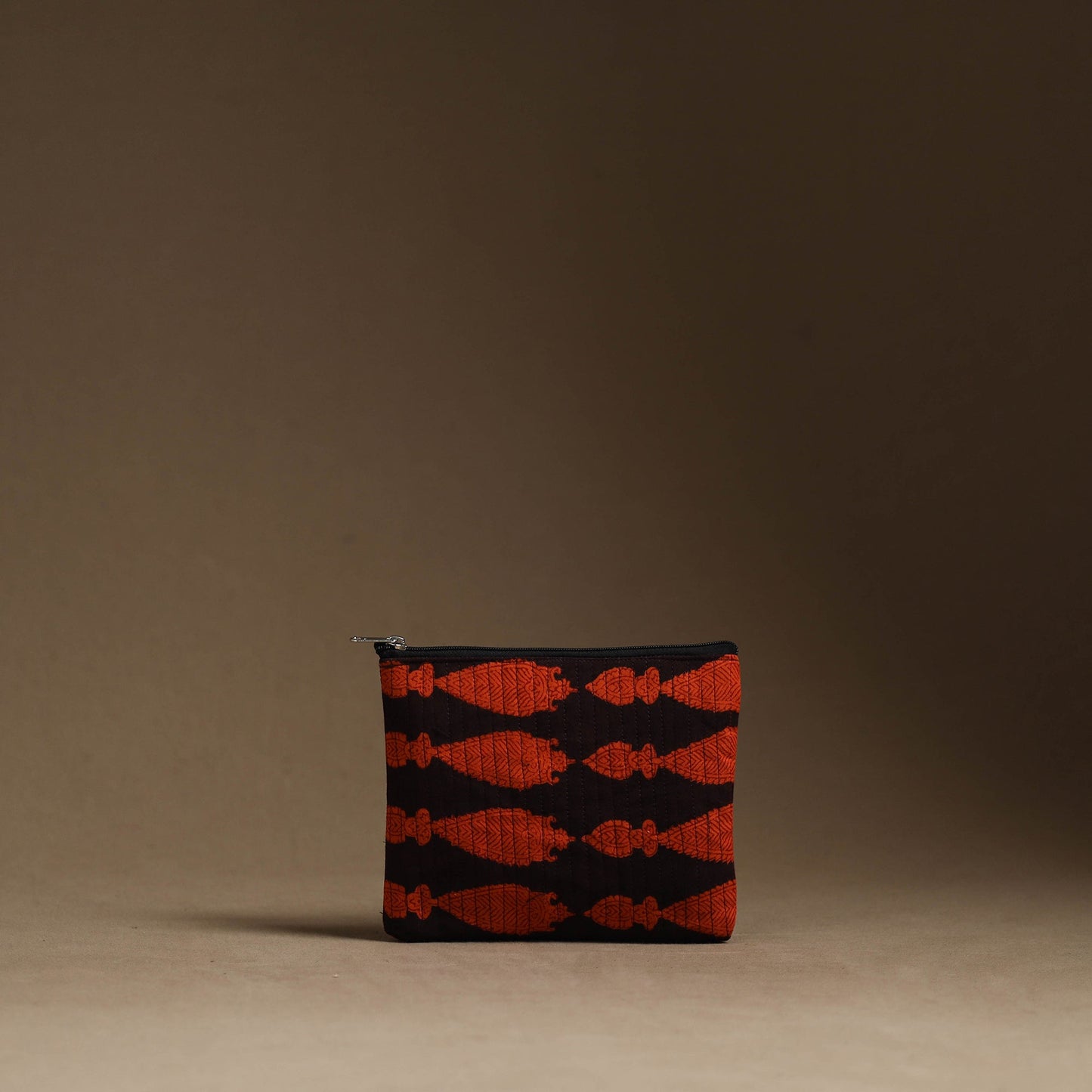 Red - handmade cotton multipurpose utility pouches (set