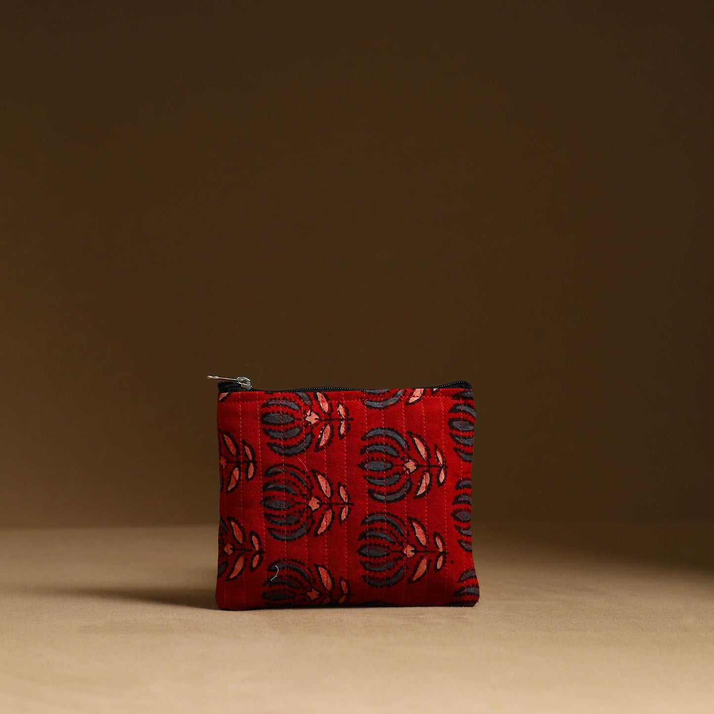 Red - handmade cotton multipurpose utility pouches (set